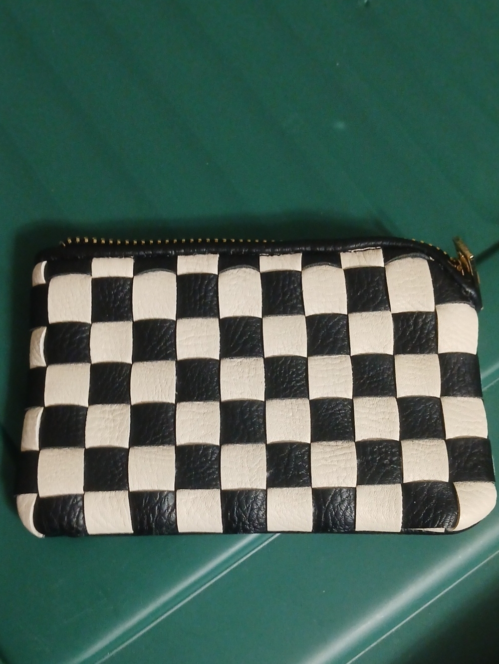 Universal Thread Black and White Checkerboard Zip Pouch